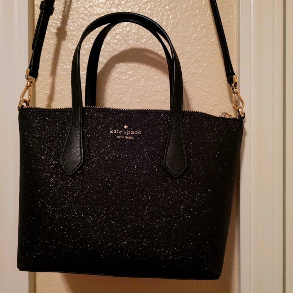 Kate Spade Black Glitter Crossbody